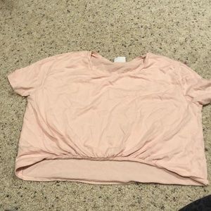 Ballet pink crop top T-shirt
